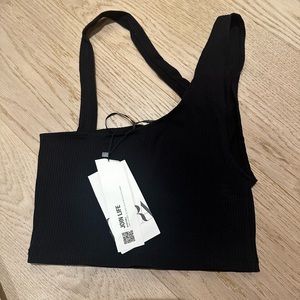 Zara crop black top